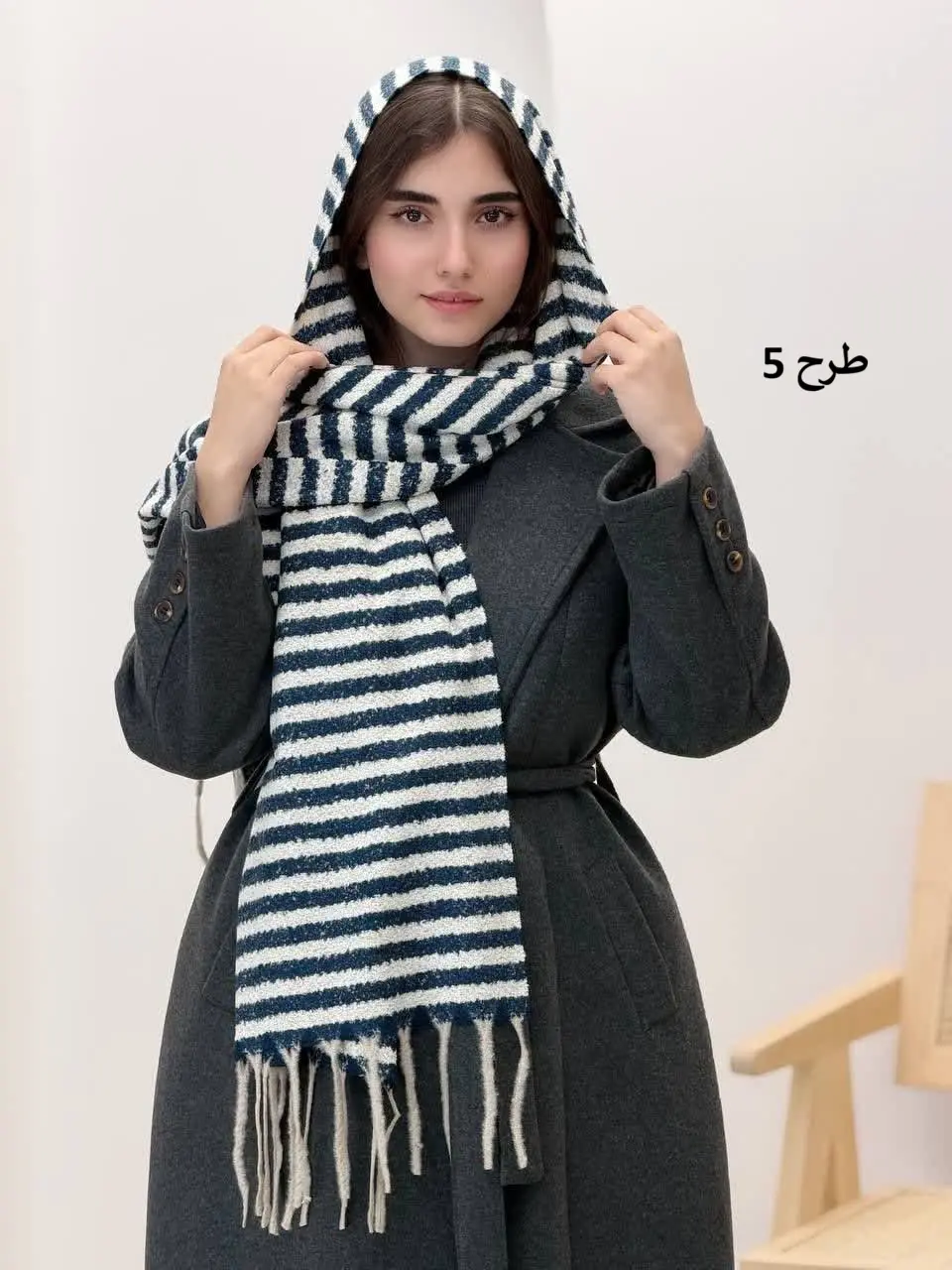 3933- شال موهر زبرا